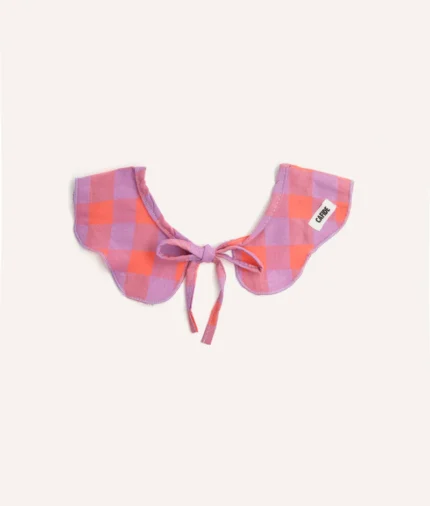 bandana estilo cuello perro diseño vichy violeta, lola1