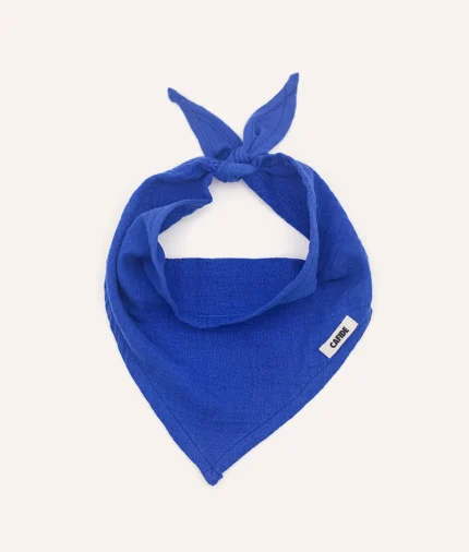 bandana perro diseño azul eléctrico, nata1