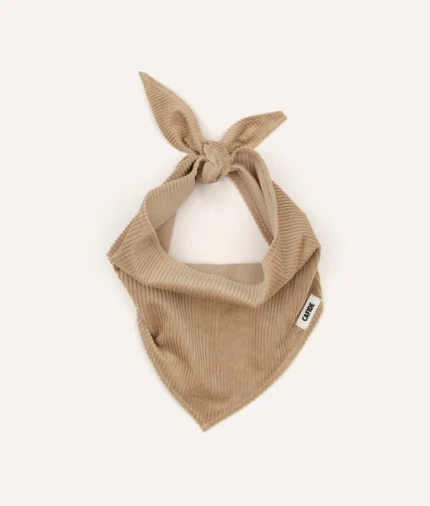 bandana perro diseño pana beige, nata1