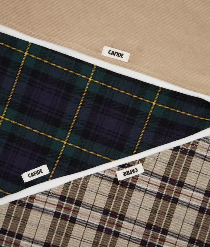bandana perro diseño tartán windsor, nata2