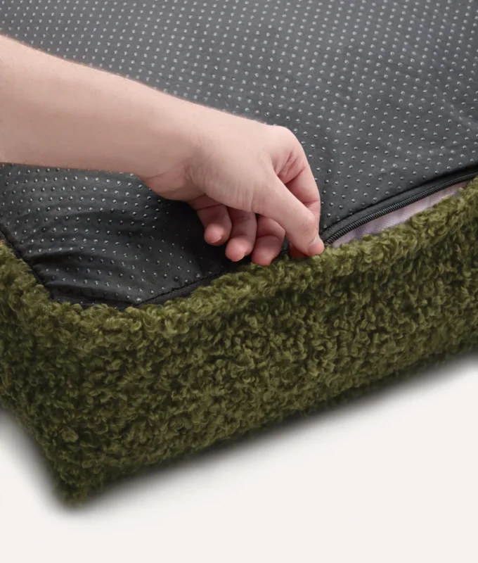 funda de cama borreguito verde, cuadra2