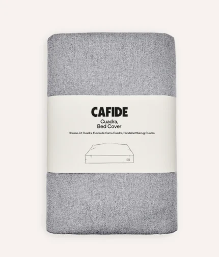 funda de cama gris, cuadra1