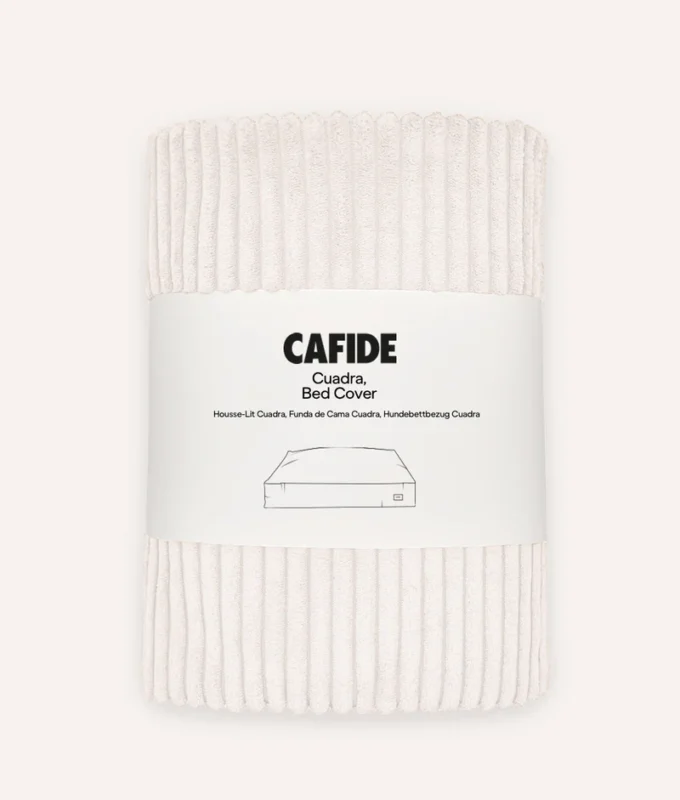 funda de cama pana blanco, cuadra1
