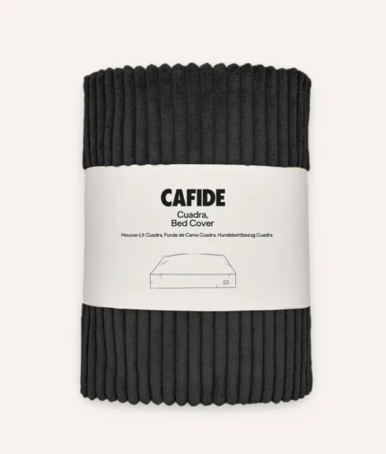 funda de cama pana negro, cuadra1