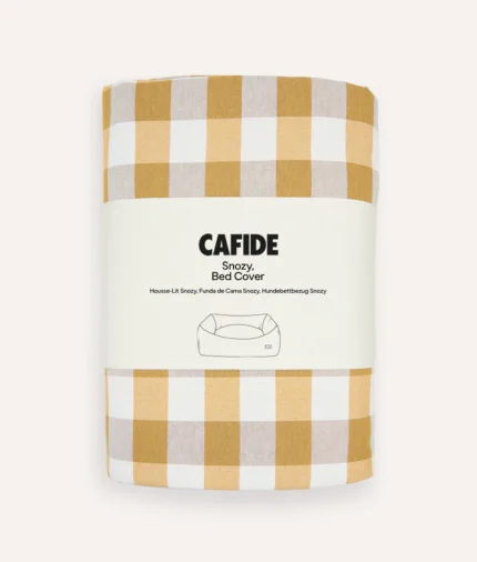 funda de cama vichy mostaza, snozy1