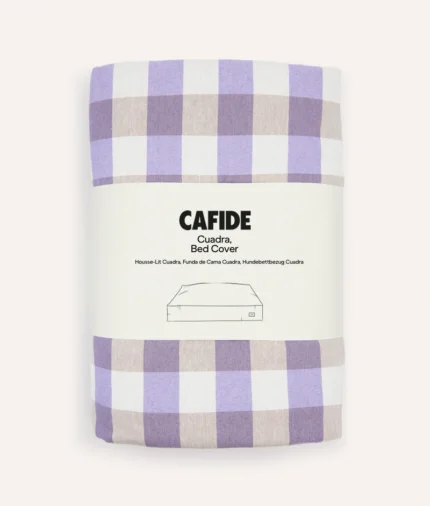 funda de cama vichy violeta, cuadra1