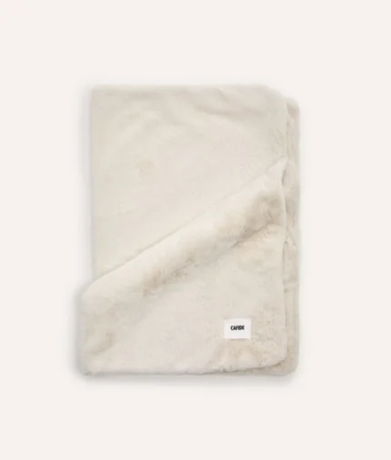 manta perro efecto pelo beige claro, toia1